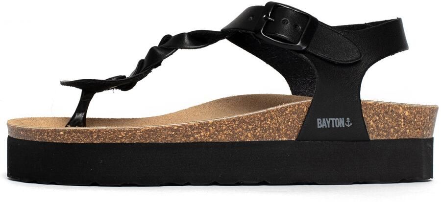 Bayton Teenslipper 'Badajoz' bruin donkergrijs zwart