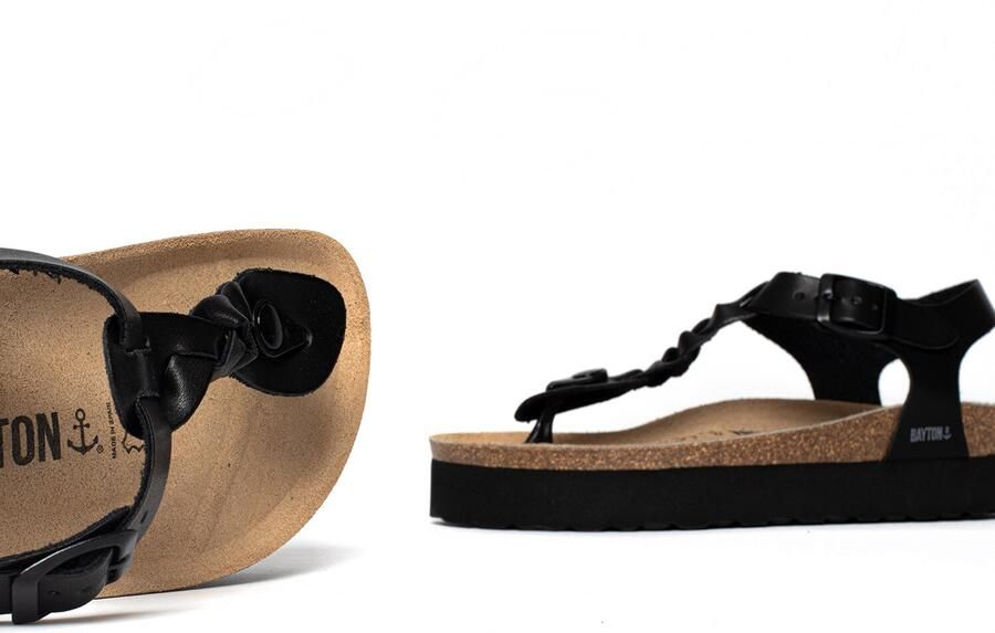 Bayton Teenslipper 'Badajoz' bruin donkergrijs zwart - Foto 3