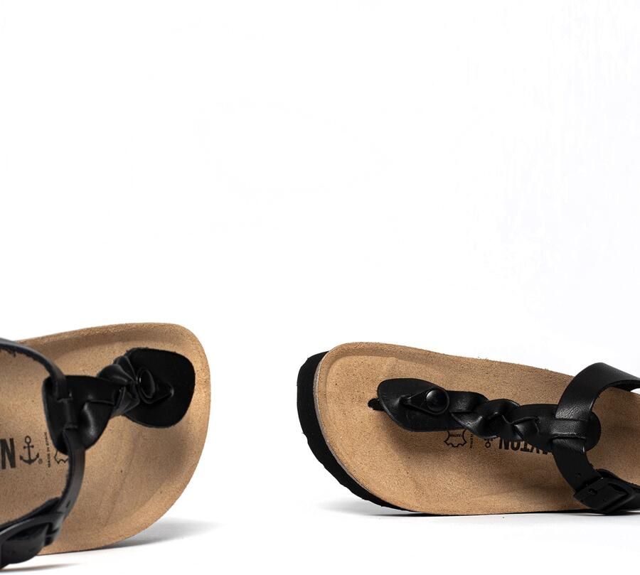 Bayton Teenslipper 'Badajoz' bruin donkergrijs zwart - Foto 2