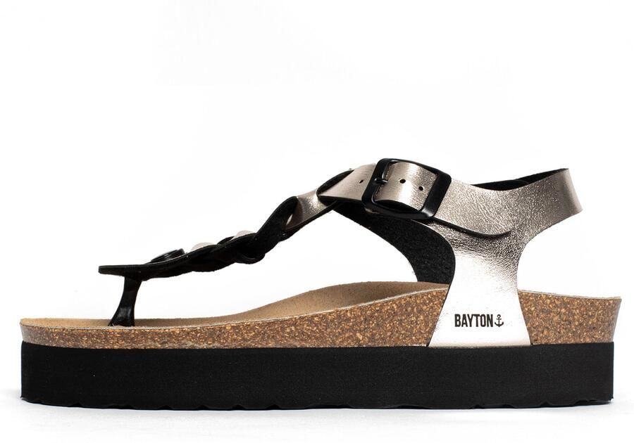 Bayton Teenslipper 'Badajoz' bruin goud zwart