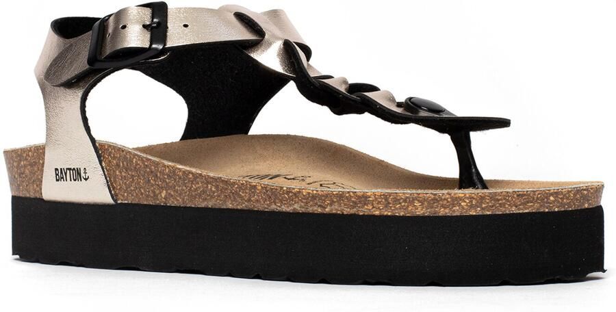 Bayton Teenslipper 'Badajoz' bruin goud zwart - Foto 4