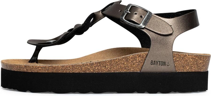 Bayton Teenslipper 'Badajoz' bruin zwart
