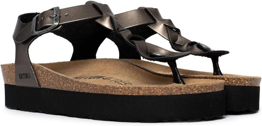 Bayton Teenslipper 'Badajoz' bruin zwart - Foto 5