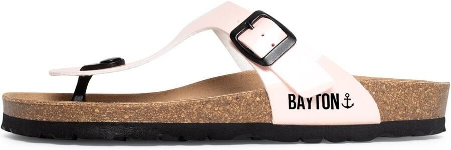 Bayton Teenslipper bruin lichtroze zwart