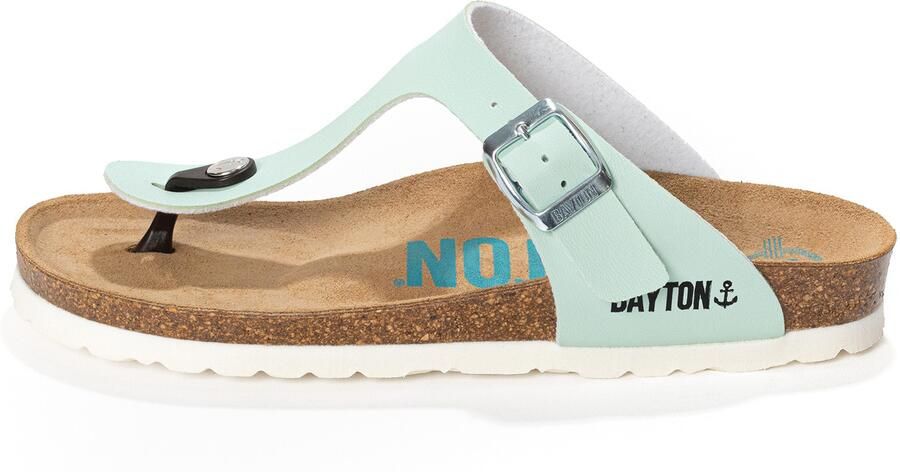 Bayton Teenslipper 'CAIRNS' pastelgroen zwart