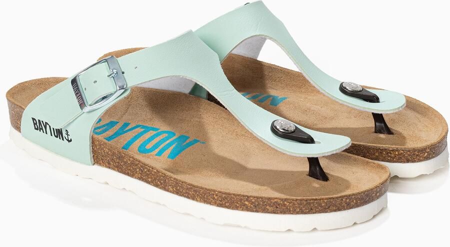 Bayton Teenslipper 'CAIRNS' pastelgroen zwart - Foto 4