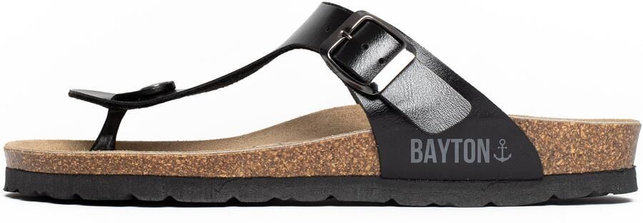 Bayton Teenslipper 'CAIRNS' stone grey zwart