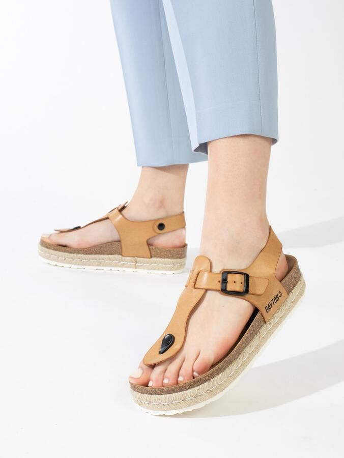 Bayton Teenslipper 'Celiane' beige camel bruin zwart - Foto 2