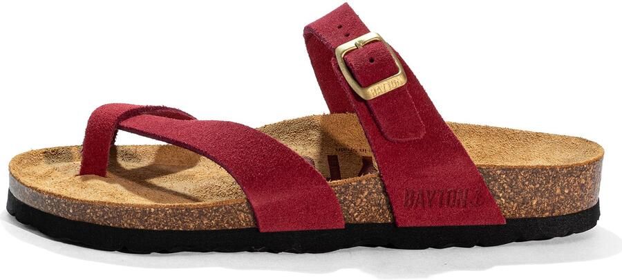 Bayton Teenslipper 'DIANE' goud bordeaux