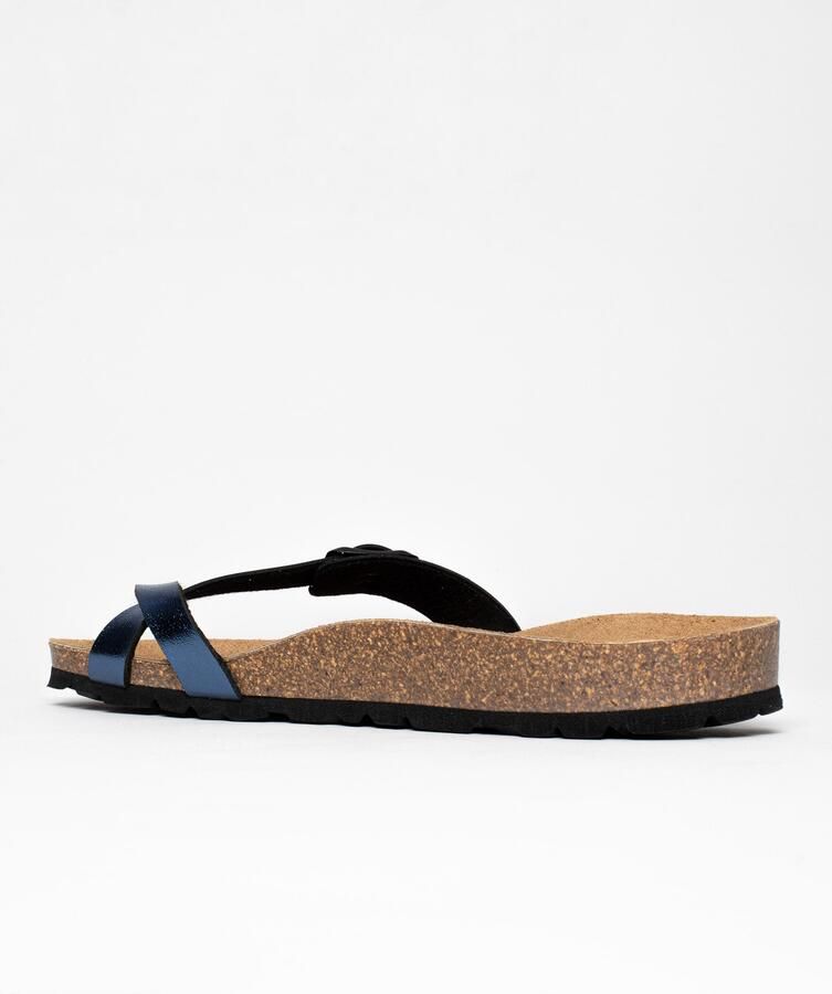 Bayton Teenslipper 'JUNON' blauw zwart - Foto 4