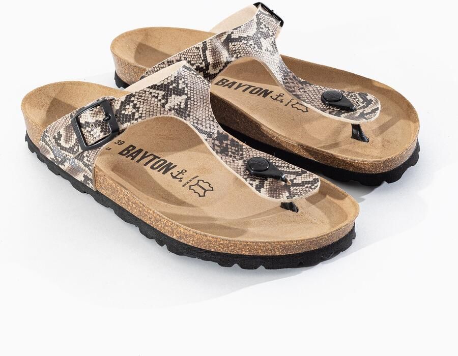 Bayton Teenslipper 'MERCURE' beige bruin - Foto 2