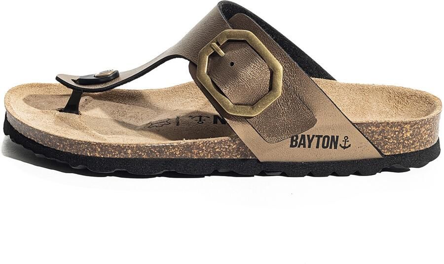 Bayton Teenslipper 'MERCURE' brons zwart