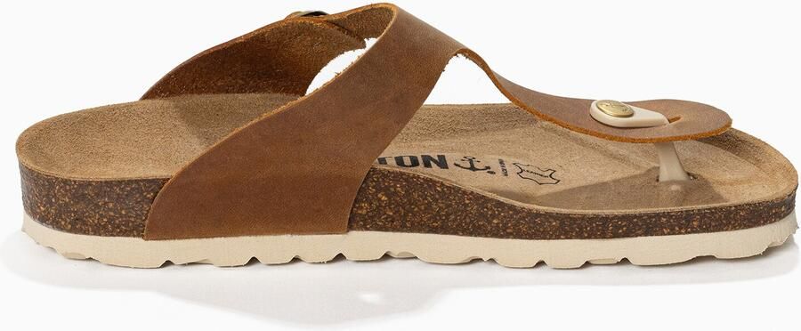 Bayton Teenslipper 'MERCURE' crème camel bruin goud - Foto 6