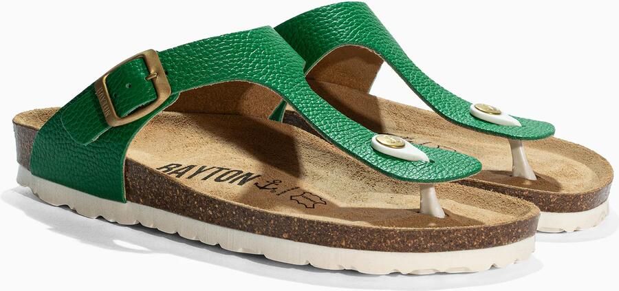 Bayton Teenslipper 'Mercure' goud groen wit - Foto 4
