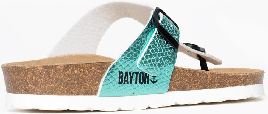 Bayton Teenslipper 'Mercure' lichtbruin mintgroen zwart wit - Foto 2