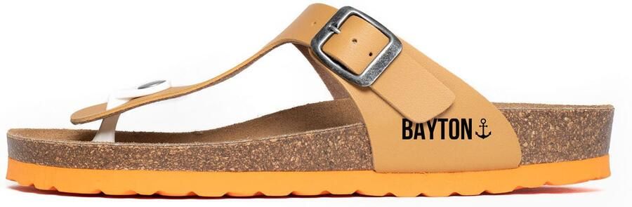Bayton Teenslipper 'Mercure' lichtbruin zwart
