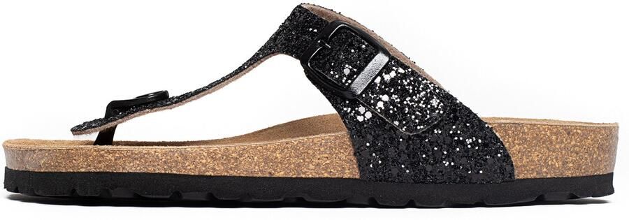 Bayton Teenslipper 'Mercure' lichtbruin zwart