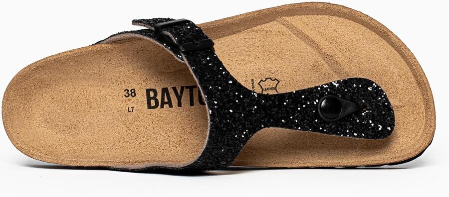 Bayton Teenslipper 'Mercure' lichtbruin zwart - Foto 3