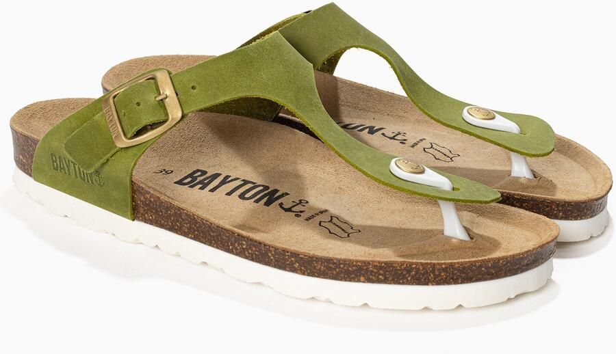 Bayton Teenslipper 'MERCURE' olijfgroen - Foto 5