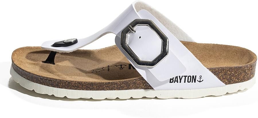 Bayton Teenslipper 'Mercure' zwart zilver wit