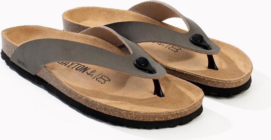 Bayton Teenslippers 'Lucca' grijs zwart - Foto 1