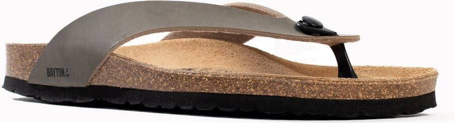 Bayton Teenslippers 'Lucca' grijs zwart - Foto 4