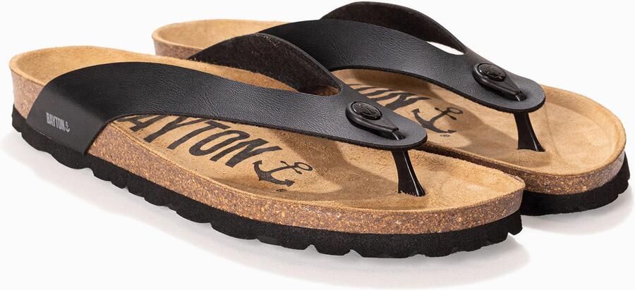Bayton Teenslippers 'Lucca' grijs zwart - Foto 3