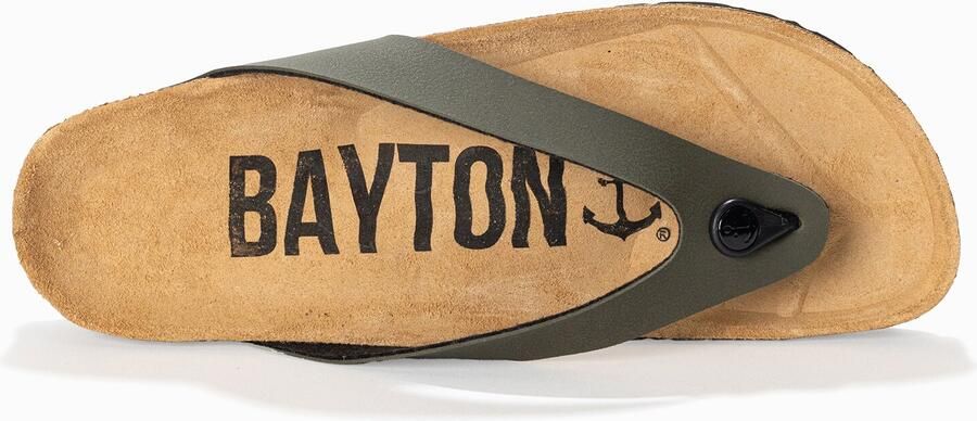 Bayton Teenslippers 'Lucca' kaki zwart - Foto 5