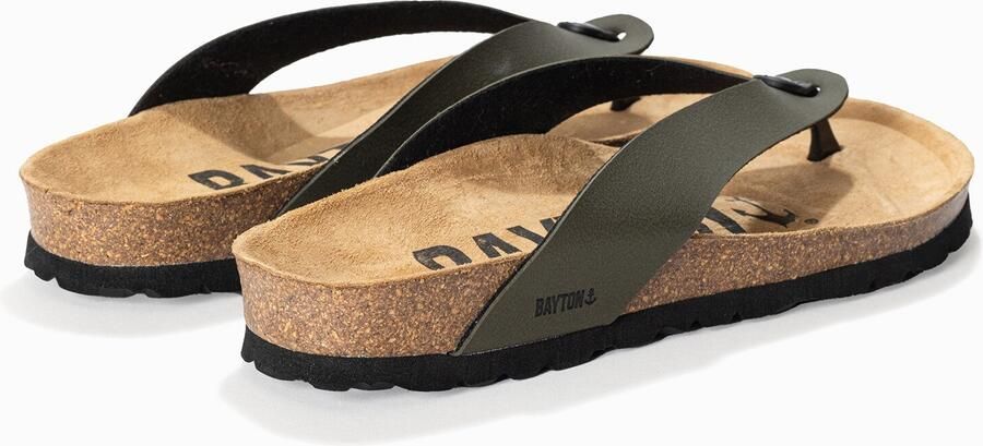 Bayton Teenslippers 'Lucca' kaki zwart - Foto 3