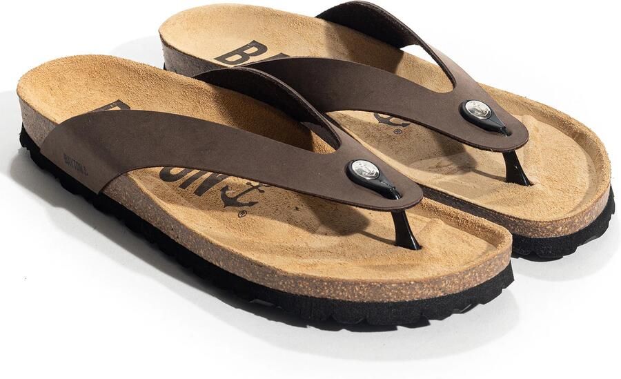 Bayton Teenslippers 'LUCCA' sand donkerbruin - Foto 4