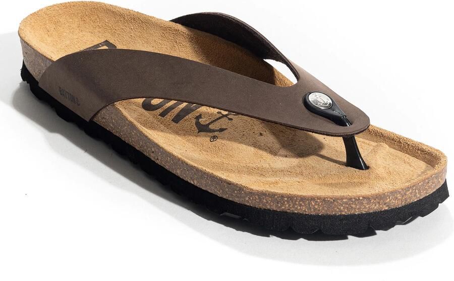 Bayton Teenslippers 'LUCCA' sand donkerbruin - Foto 3