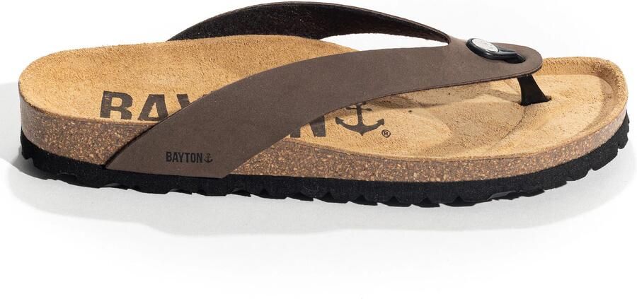 Bayton Teenslippers 'LUCCA' sand donkerbruin - Foto 6