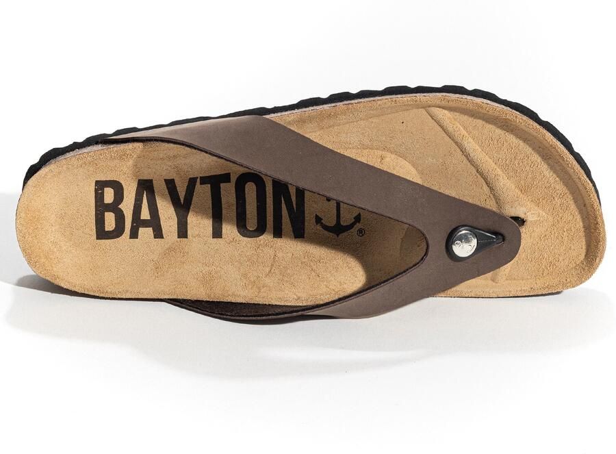 Bayton Teenslippers 'LUCCA' sand donkerbruin - Foto 2