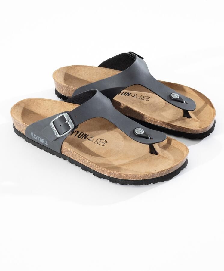 Bayton Teenslippers 'Mercure' donkergrijs