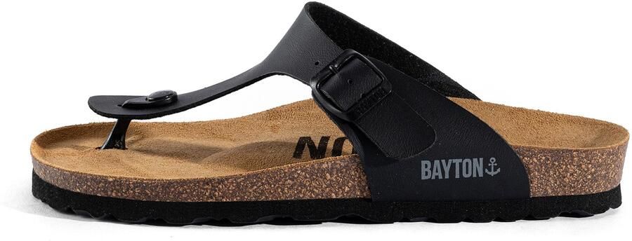 Bayton Teenslippers 'Mercure' donkergrijs zwart