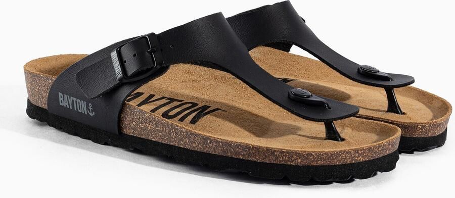 Bayton Teenslippers 'Mercure' donkergrijs zwart - Foto 4