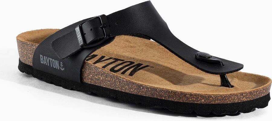 Bayton Teenslippers 'Mercure' donkergrijs zwart - Foto 3