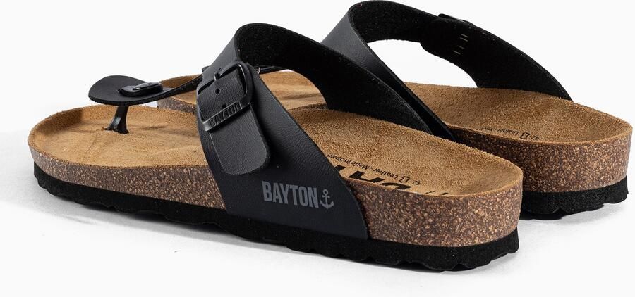 Bayton Teenslippers 'Mercure' donkergrijs zwart - Foto 2
