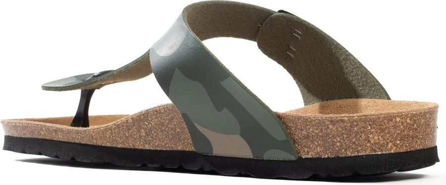 Bayton Teenslippers 'MERCURE' lichtbruin lichtgroen donkergroen zwart - Foto 3