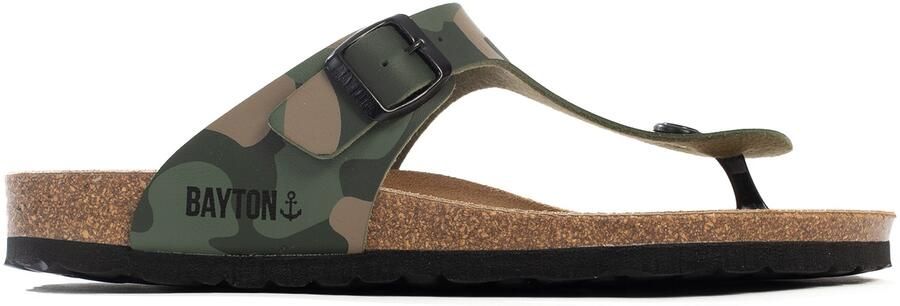 Bayton Teenslippers 'MERCURE' lichtbruin lichtgroen donkergroen zwart - Foto 5