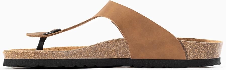Bayton Teenslippers 'Mercure' lichtbruin zwart - Foto 4