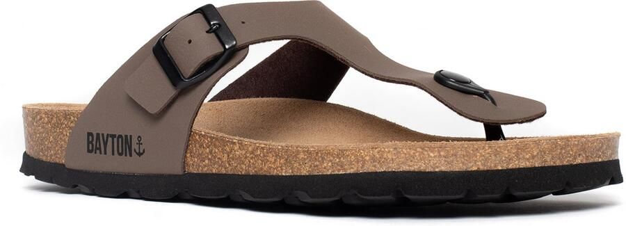 Bayton Teenslippers 'Mercure' taupe zwart - Foto 3