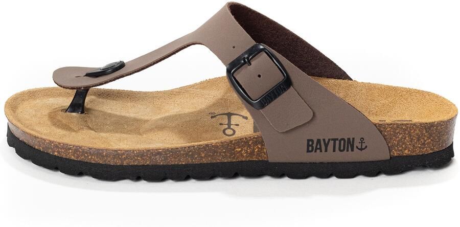 Bayton Teenslippers 'MERCURE' taupe zwart
