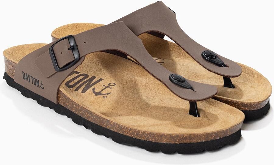 Bayton Teenslippers 'MERCURE' taupe zwart - Foto 2