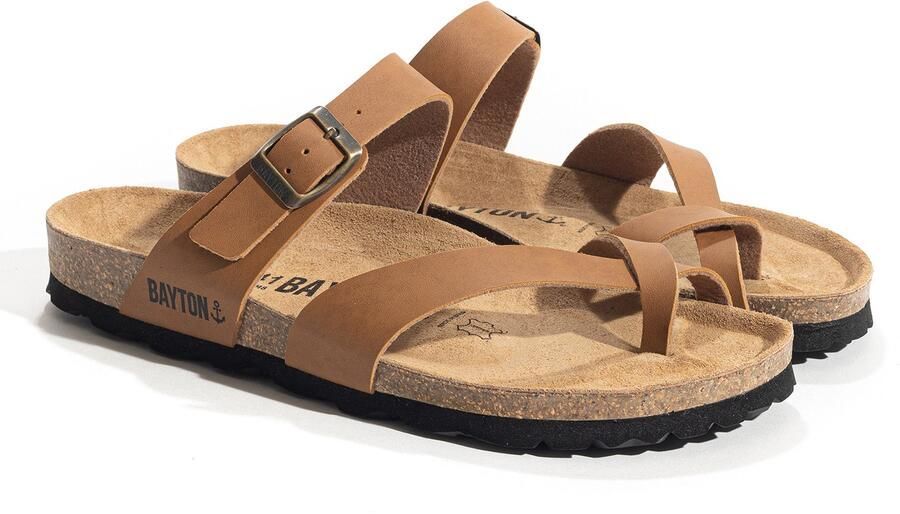 Bayton Teenslippers 'TRIADE' camel sand zwart - Foto 3