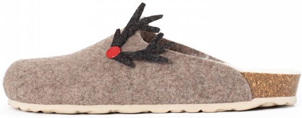 Bayton Clogs 'Malonki' bruin rood zwart