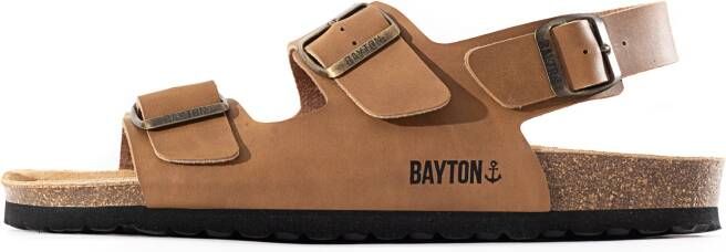Bayton Sandalen camel zwart