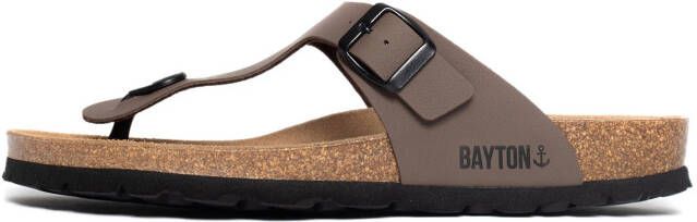 Bayton Teenslippers 'Mercure' taupe zwart