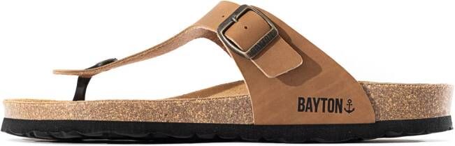 Bayton Teenslippers 'Mercure' lichtbruin zwart