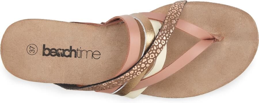 BEACHTIME by LASCANA Teenslipper ivoor chocoladebruin goud oudroze - Foto 5